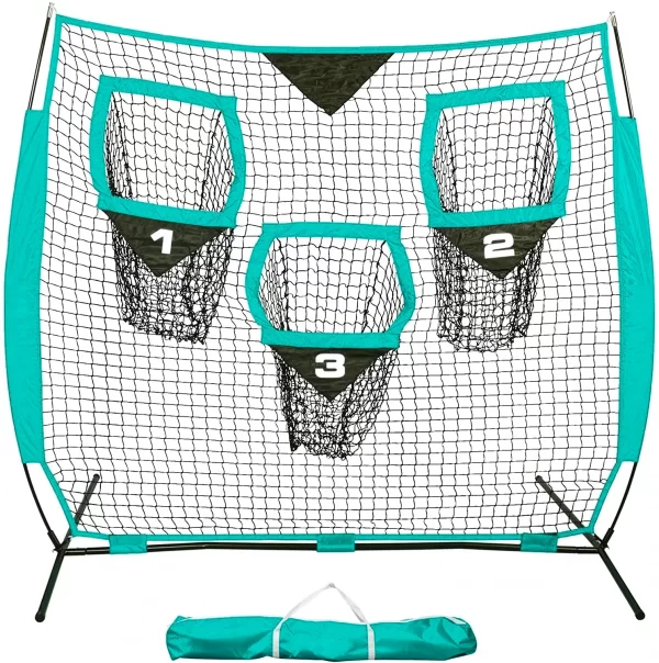 Red de bateo de béisbol plegable portátil 7FT Red de bateo de béisbol plegable portátil 7FT