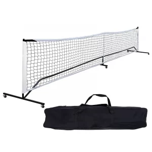 Pickleball Netz mit Rädern Court Marking Kit Portable Outdoor Pickleball Set Net System Regular Full Size 22ft Pickle Ball Net, Easy Set Up für Driveway Indoor Home Pickleball Geschenke Pickleball-Netz