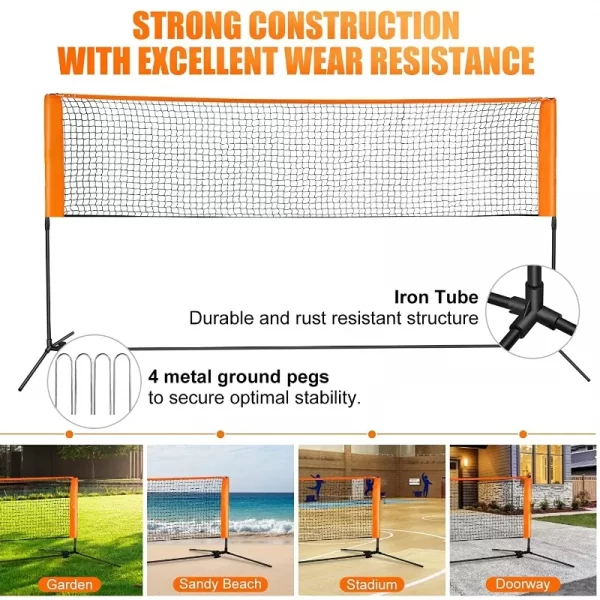 Filet de volley-ball pour enfants, filet de tennis pour enfants, filet de badminton, filet de tennis, filet multisports pour pickleball, volley-ball, soccer, tennis pour l'intérieur et l'extérieur avec sac de transport. Filet de volley-ball pour enfants, filet de tennis pour enfants, filet de badminton, filet de tennis, filet multisports pour pickleball, volley-ball, soccer, tennis pour l'intérieur et l'extérieur avec sac de transport.