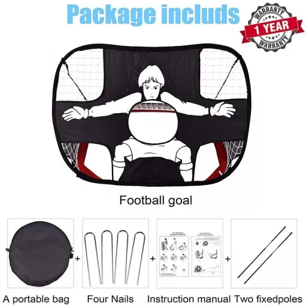 2 in 1 Pop Up Kids Soccer Goal Foldable Portable Football 2 in 1 Pop Up Kids Soccer Goal Foldable Portable Football