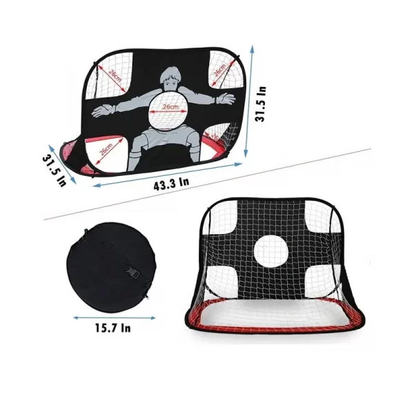 2 in 1 Pop Up Kids Soccer Goal Foldable Portable Football 2 in 1 Pop Up Kids Soccer Goal Foldable Portable Football