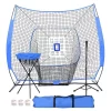 7' X 7' Baseball Softball Praxis Pitching Net Deluxe Tee Ball Caddy
