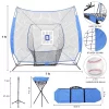7' X 7' Baseball Softball Praxis Pitching Net Deluxe Tee Ball Caddy