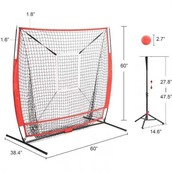Filet de frappe de baseball pliable et portable de 7FT Filet de frappe de baseball pliable et portable de 7FT