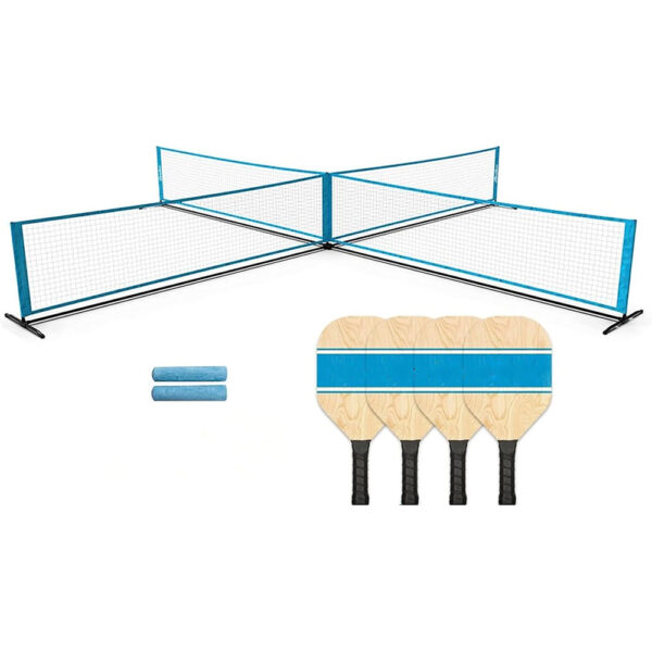Rede ajustável de pickleball para interior
