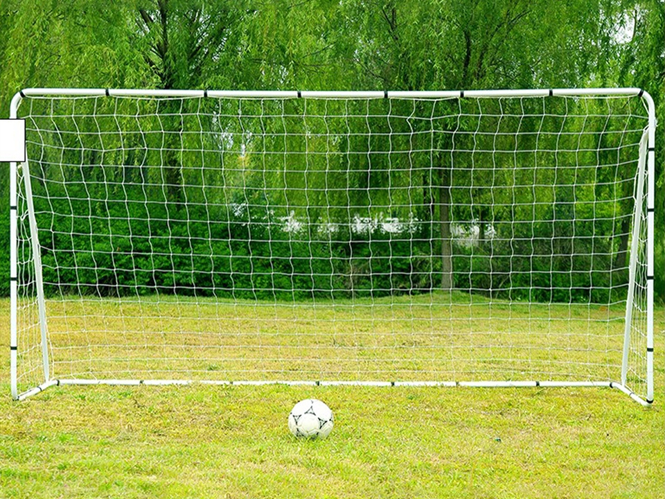 Portería de fútbol con red plegable