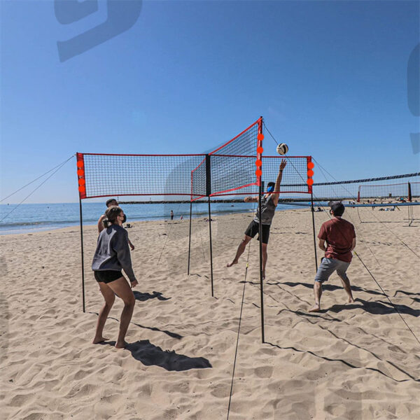 Portable Four-Way Volleyball Net Portable Four-Way Volleyball Net