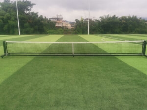 Rete da pickleball portatile con pali in metallo