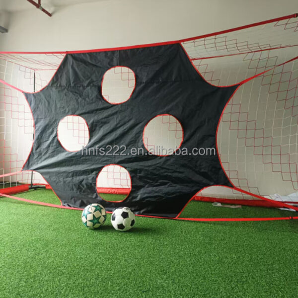 Portable Soccer Goal with 4-Hole Target Sheet (1) Portable Soccer Goal with 4-Hole Target Sheet