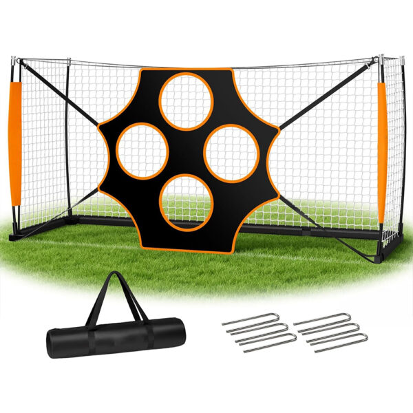 Portable Soccer Goal with 4-Hole Target Sheet Portable Soccer Goal with 4-Hole Target Sheet
