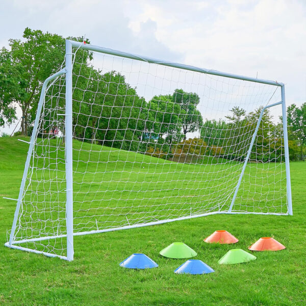 Powder-Coated Steel Soccer Goal Set (3) Powder-Coated Steel Soccer Goal Set