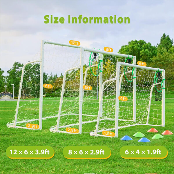 Powder-Coated Steel Soccer Goal Set (4) Powder-Coated Steel Soccer Goal Set